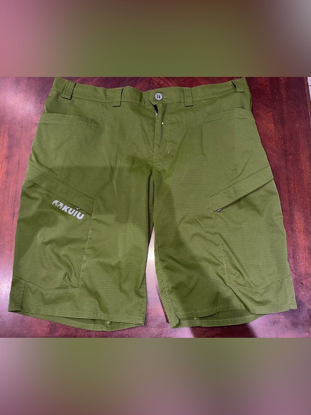 KUIU Olive Green Ripstop Cargo Shorts